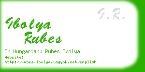 ibolya rubes business card